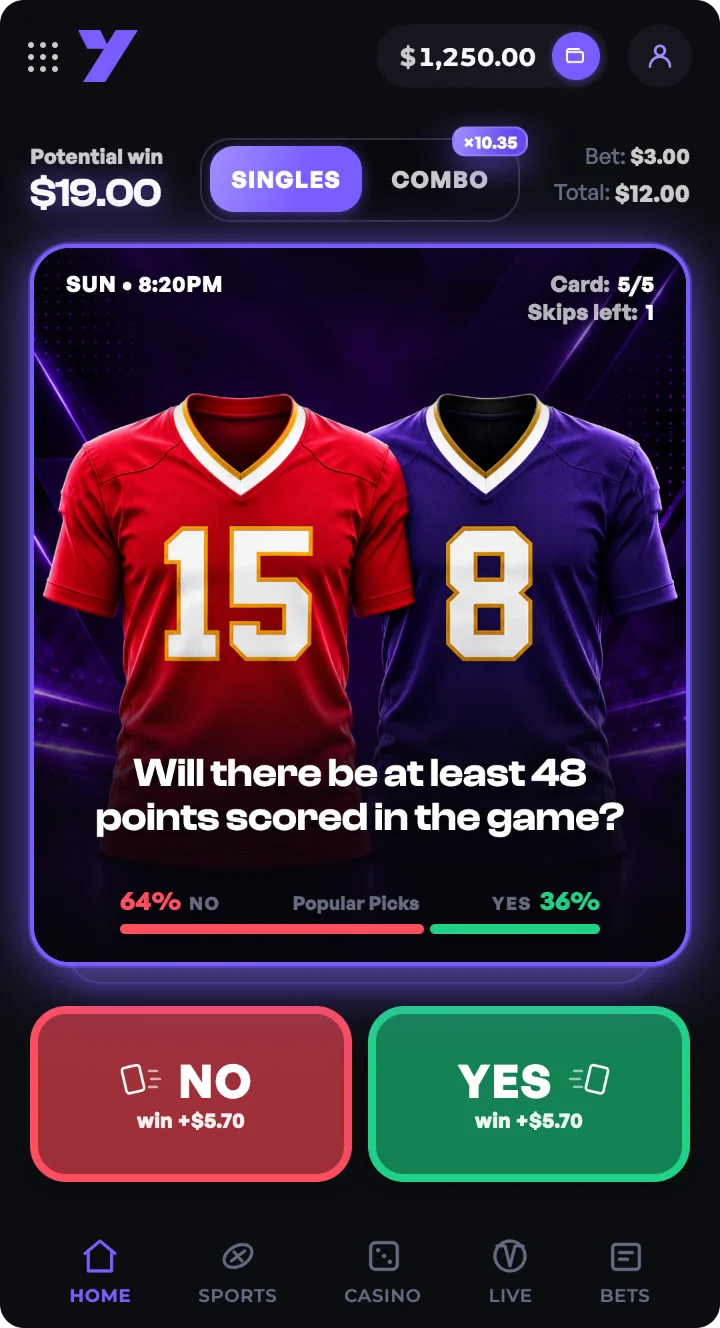 A BetHero Pack card being swiped